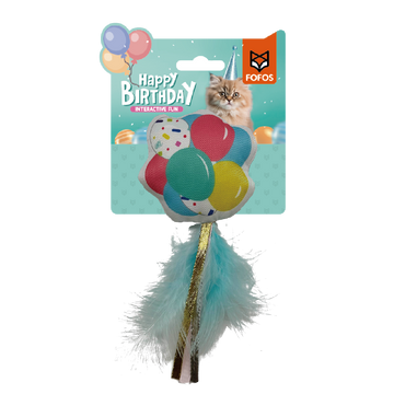 Fofos Birthday Balloon Cat Toy